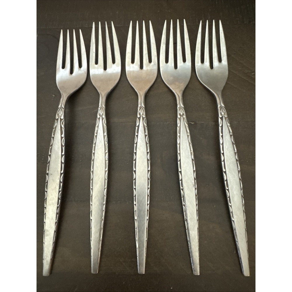 VENETIA Oneida Community Stainless  18/8 Salad Forks--6 3/4" Set Of 5